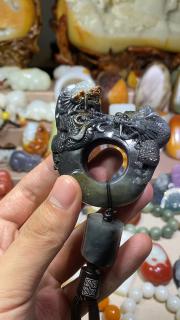 新疆和田玉青花籽料扳指